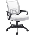 Chaise de bureau ergonomique en maille avec accoudoirs, réglable, pivotante, pour ordinateur, dossier mi-haut