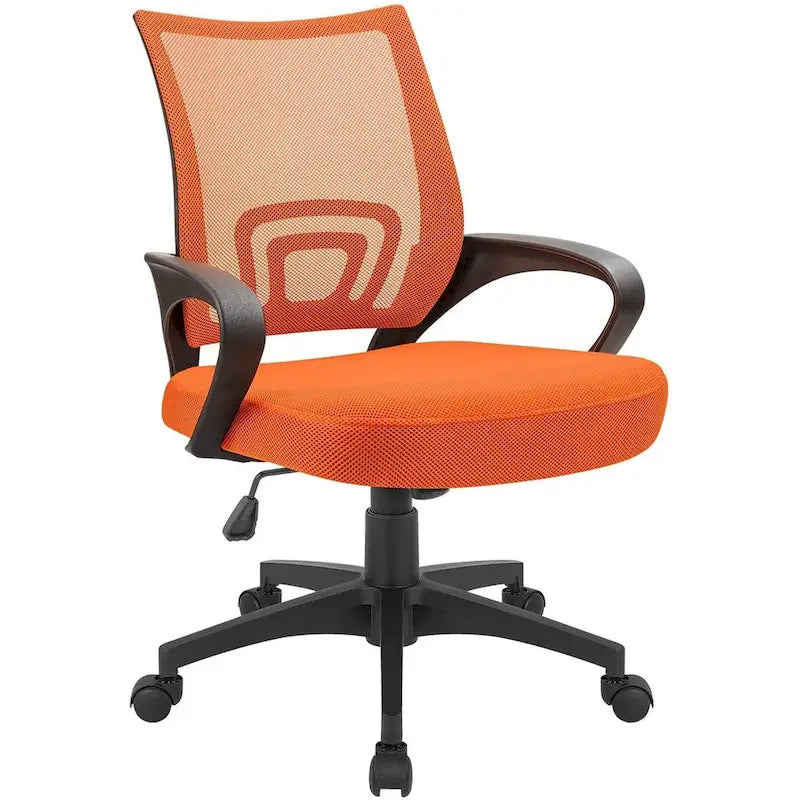 Chaise de bureau ergonomique en maille avec accoudoirs, réglable, pivotante, pour ordinateur, dossier mi-haut